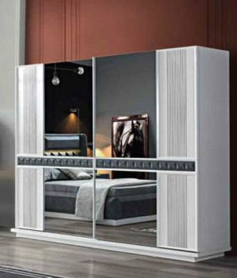 Schlafzimmer Set Bizzotto Bett Nachttisch Kommode Spiegel Kleiderschrank 5tlg.