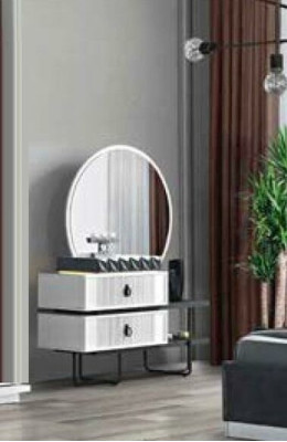 Schlafzimmer Set Bizzotto Bett Nachttisch Kommode Spiegel Kleiderschrank 5tlg.