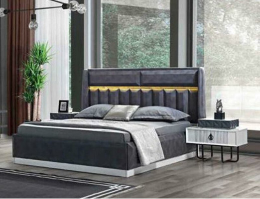 Schlafzimmer Set Bizzotto Bett Nachttisch Kommode Spiegel Kleiderschrank 5tlg.