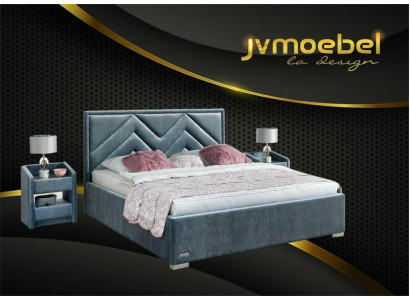 Komplettes Schlafzimmer Set Bett 2x Nachttisch 3 tlg. Sets Designer Luxus Betten