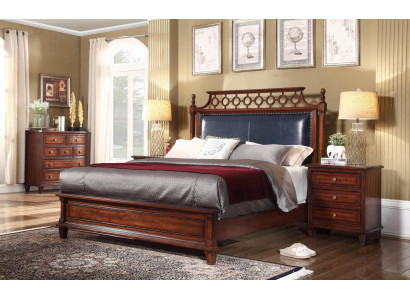Bett 2x Nachttisch 3 tlg. Schlafzimmer Set Design Luxus Betten Klassisch Polster