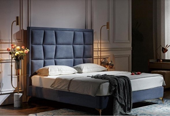 Design Bett Schlafzimmer Betten Textil Hotel Luxus Polster Sitz Stoff Neu Möbel