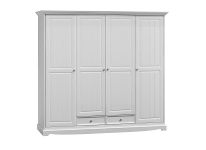 Kleiderschrank Schränke Schrank Schrankwand Klassische Holz Landhaus Weiß Neu