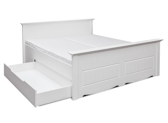 Lit Rembourrage Design Holzbetten Double Lits Blanc 180x200 Sommeil Chambre