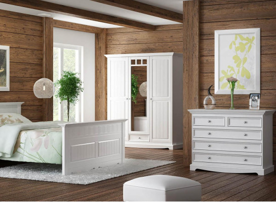 Landhaus Kommode Holz Anrichte Hoch Schrank Schränke Sideboard Kommoden Möbel