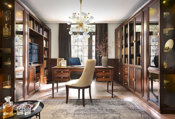 Edler Holz Büro Schreibtisch Klassischer Tisch Tische Büro Antik Stil Monaco