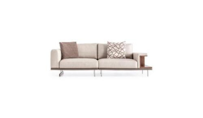 Moderne Sofagarnitur Luxus Möbel Polster Textil Couch Grau Modern Sofa