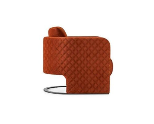 Sessel Ohrensessel Cocktailsessel Sitzer Modern Stoff Rot Design Sitz