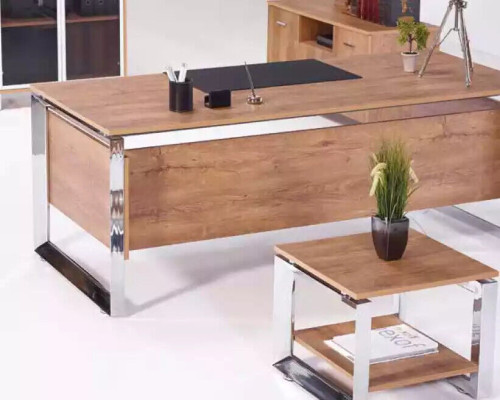 Büromöbel Set braun Schreibtisch Kommode Aktenschrank 3tlg. Set Möbel
