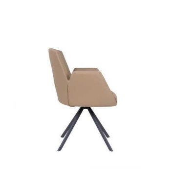 Stuhl Polsterung Kunstleder Bürostühle Modern Computer Stühle Möbel Beige Neu