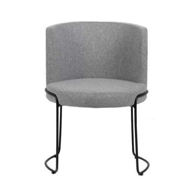 Stuhl Modern Polster Esszimmer Stühle Textil Farbe Grau 1 Sitzer Neu