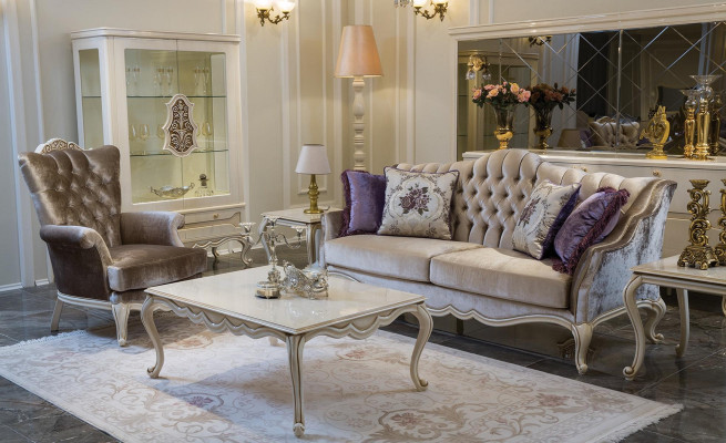 Luxus Design Sessel klassischer Thron Sessel Wohnzimmer chesterfield Neu