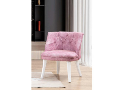 Rosa Chesterfield Stuhl Exklusiver Polsterstuhl Designer Sitzmöbel 