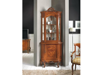 Schränke Holz Vitrinen Glas Schrank Echtholz Vitrine Wohnzimmer Möbel Anrichte
