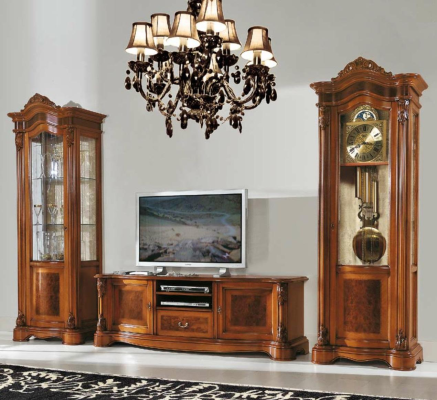 Wohnzimmer rtv Vitrine Wohnwand Schränke Design tv Art déco Vitrinen Set Schrank