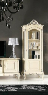 Klassische Wohnwand Set Vitrine rtv Sideboard Vitrinen Schrank Schränke 3tlg.