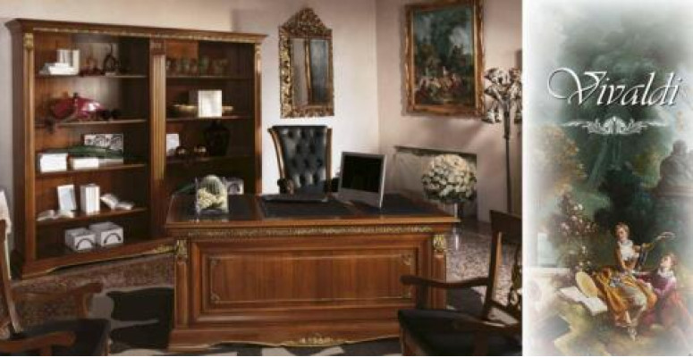 Schreibtisch Büro Tisch Klassischer Designer Office Tische Barock Rokoko Massivholz