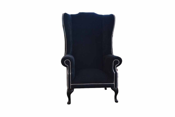 Chesterfield Ohrensessel Design Luxus Stoffsofas Textil 1 Sitzer Polster