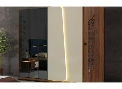 Kleiderschrank Braun Luxus Möbel Italienische Einrichtung Schlafzimmer