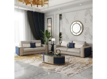 Sofagarnitur 3+2+1 Design Modern Sofas Ledersofa Couch Wohnlandschaft Sofa Sitz