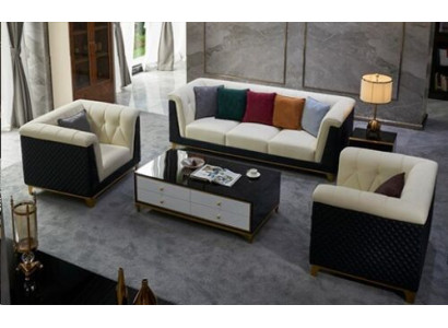 Sofagarnitur Leder Couch Garnituren Design Modern Sofa 3+2+1