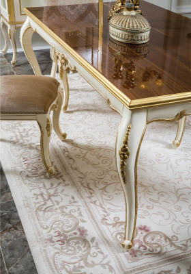 Französischer Esstisch Esszimmer Tisch Klassische Barock Rokoko Neu
