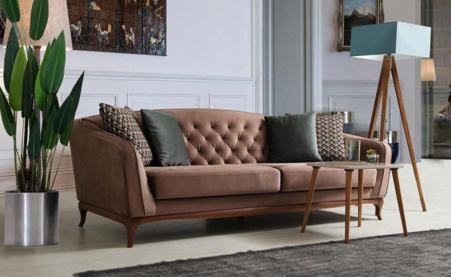 Garnitur Sofagarnitur Luxus Sofa 4+1 Sitz Gruppe Wohnzimmer Stoff Design Möbel