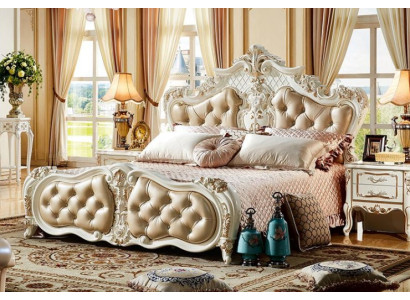 Chesterfield Bett Schlafzimmer Betten mit 2x Nachttischen Möbel 3tlg