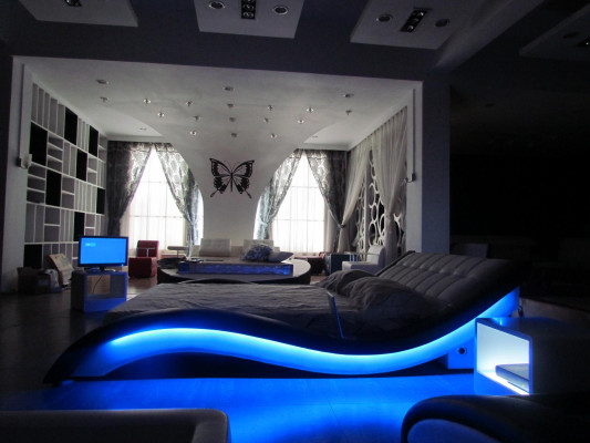 Luxus Bett Design Betten Digital USB Schlafzimmer Möbel Leder Doppel