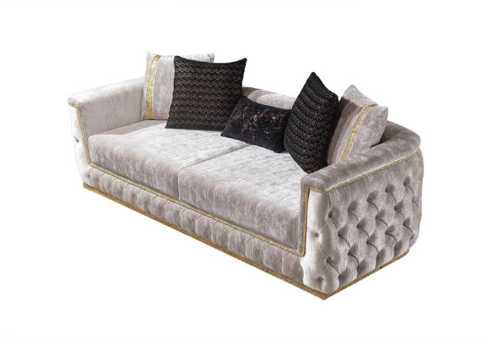 Dreisitzer Luxus Sofa 3 Sitzer Sofas Sitz Design Couch Möbel Neu Beige