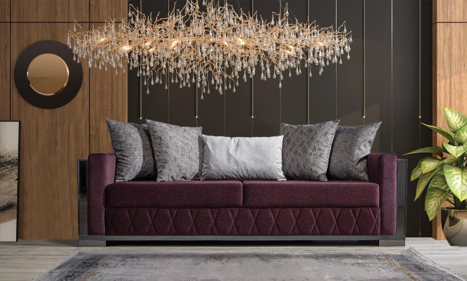 Luxus Sofagarnitur 3+3+1 Sitzer Gruppe Sofa Sitzer Wohnzimmer Sofas