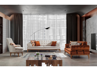 Garnitur Sofagarnitur 3+3+1 Sitzer Gruppe 3tlg. Möbel Sofas Sessel neu