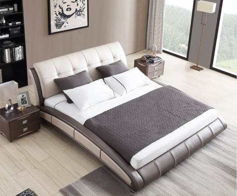 Design Leder Bett Polster Doppel Hotel Betten Schlaf Zimmer Ehe 180x200 cm