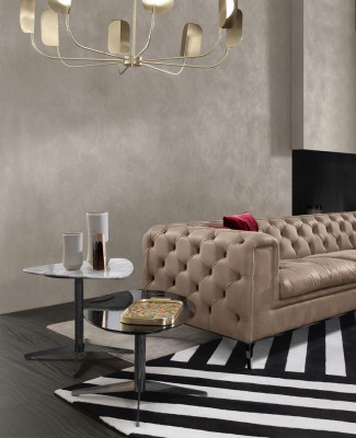 Luxuriöses 3+3 sitzer sofagarnitur in beige von chesterfield