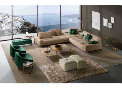 Leder L-Form Luxus Sofas Sofas Ecke Ecksofa Couch Italienische Möbel