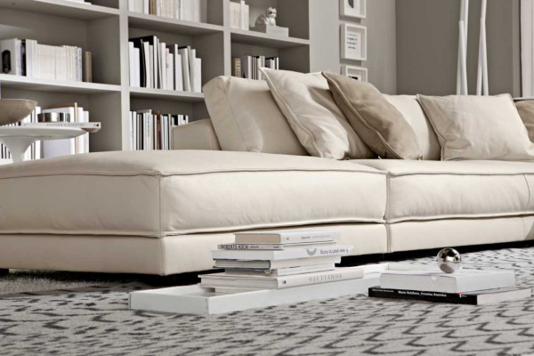 Wohnzimmer Ecksofa L-Form Modern Weiß Design Sofas Neu