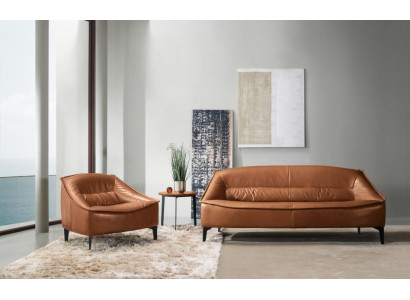 Luxus Garnitur Set 2tlg Sofagarnitur 3+1 Sitz Modern Sofa und Sessel