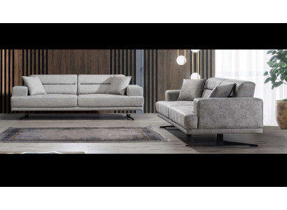Sofagarnitur 3+3 Sitzer Garnitur Sofa Sofas Leder Polster Design Sitz Moderne