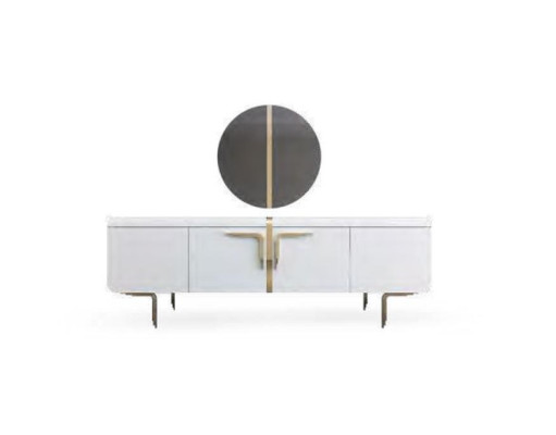 Luxus Weißer Sideboard Moderne Kommode Wohnzimmer Möbel Einrichtung Neu