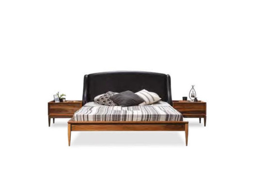Luxus Holz Set Schlafzimmer Möbel Modernes Bett 2x Nachttische Kommode