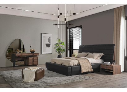 Schlafzimmer Set Bett 2x Nachttische Schminktischh mit Spiegel Luxus