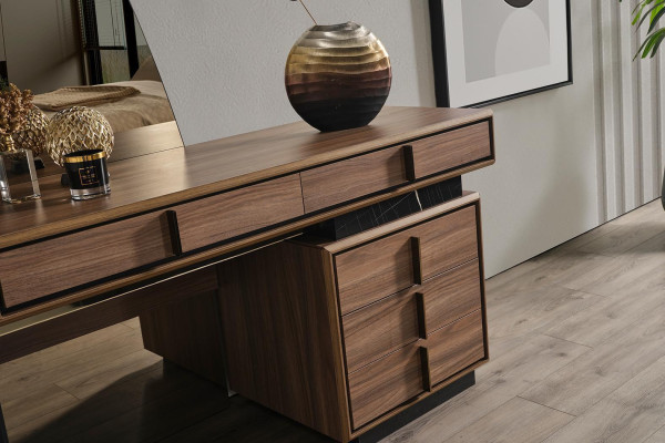 Schlafzimmer Schminktisch Konsolen Sideboard braun Modern Design Komplett Holz