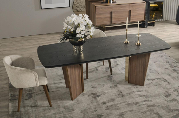 Tisch 6x Stühle 7tlg Esszimmer Holztisch Esszimmer Set Gruppe neu Design