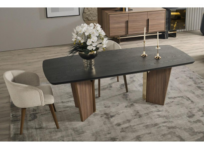 Tisch 6x Stühle 7tlg Esszimmer Holztisch Esszimmer Set Gruppe neu Design