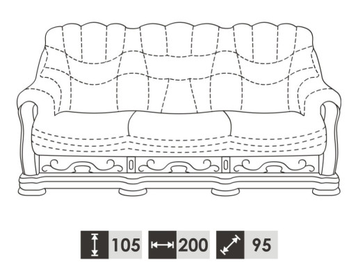 Sofagarnitur 3+1+1 Sitzer Klassischer Wohnlandschaft Polster Sofas Couchen Neu