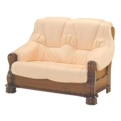 Klassik Sofagarnitur Holz Leder 3+2+1 Komplettes Set Sitz Polster Couchgarnitur