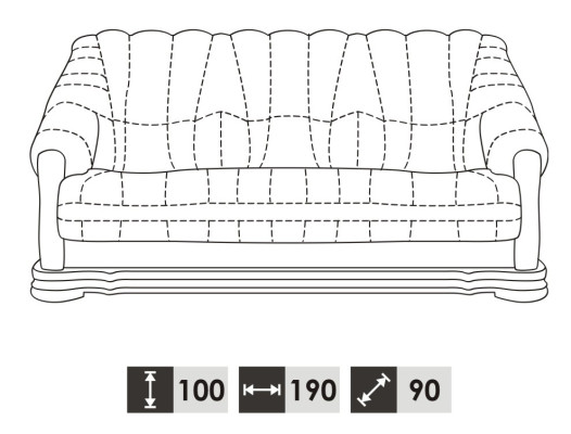 Sofagarnitur 3+2 Sitzer Klassischer Wohnlandschaft Sofas Couchen Polster Neu