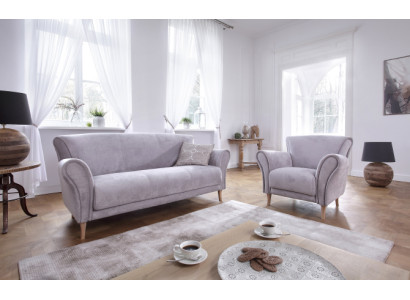 Sofagarnitur 3+1+1 Sitzer Sofas Couch Polster Garnitur Moderne Couchen Stoff Neu