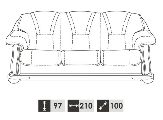 Antik Stil Ledersofa Couch Sofagarnitur 3+2+1 Sitzer Italienisches Leder Polster