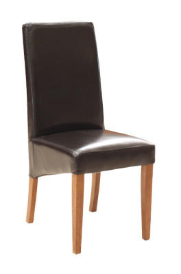 Set 6x Gruppe Sessel Stuhl Garnitur Holz Lehn Polster Stühle 100%Leder